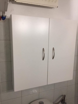 Έπιπλο μπάνιου από mdf σε λευκή σατινέ λάκα